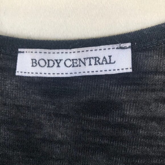 BODY CENTRAL (L) Black Tissue Slub Top - Picture 4 of 7